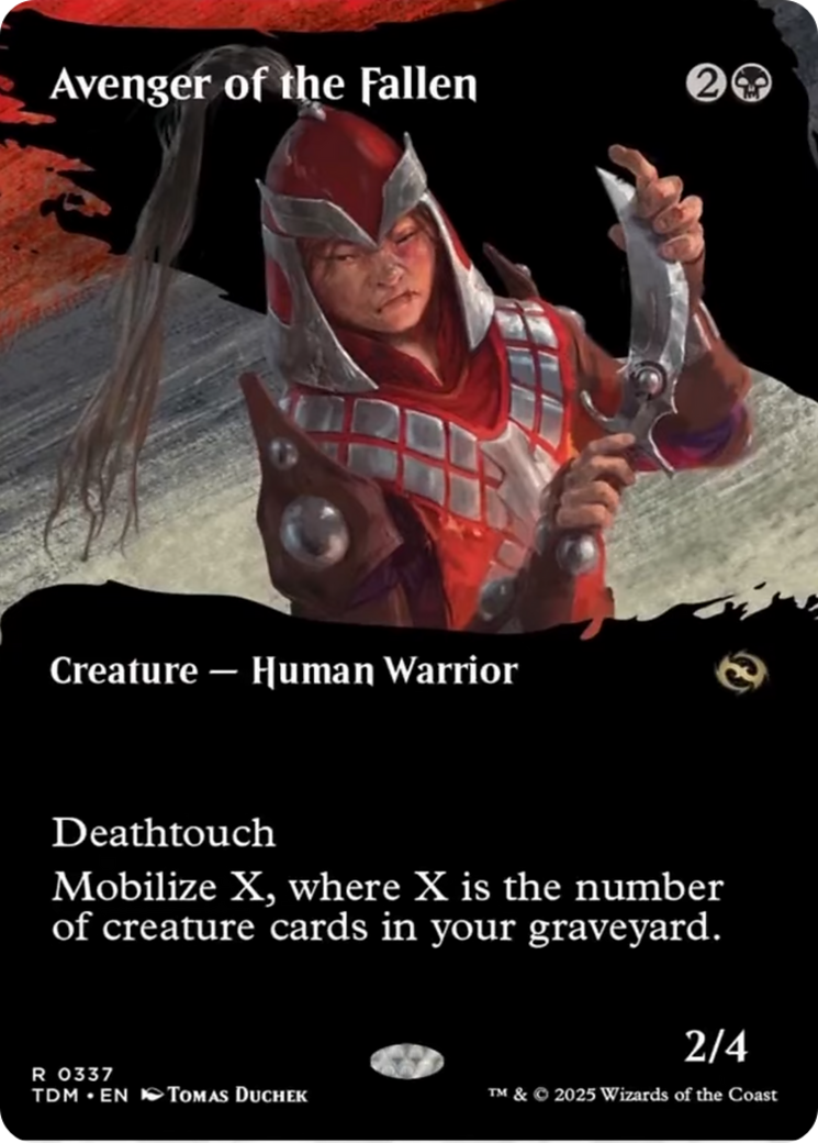 Avenger of the Fallen (Borderless) [Tarkir: Dragonstorm] | Lots Moore NSW