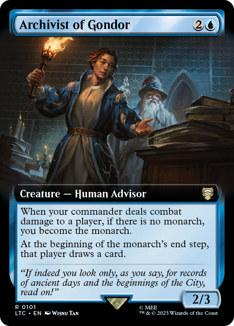 Archivist of Gondor (Extended Art) [The Lord of the Rings: Tales of Middle-Earth Commander] | Lots Moore NSW