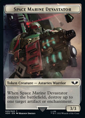 Soldier (002) // Space Marine Devastator Double-Sided Token (Surge Foil) [Warhammer 40,000 Tokens] | Lots Moore NSW