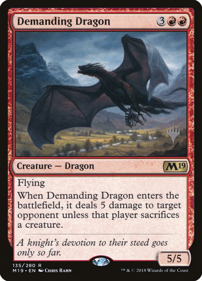 Demanding Dragon (Promo Pack) [Core Set 2019 Promos] | Lots Moore NSW