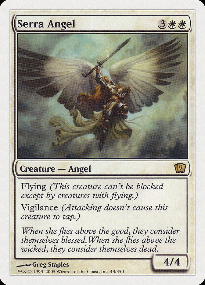 Serra Angel (9th Edition) [Oversize Cards] | Lots Moore NSW