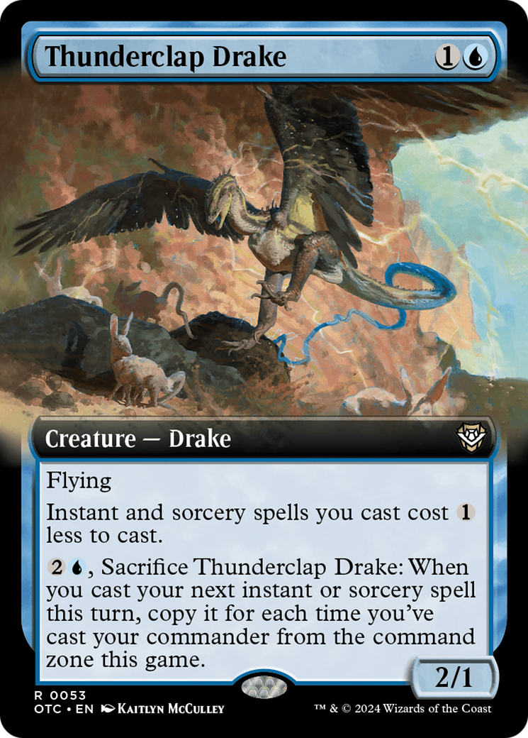 Thunderclap Drake (Extended Art) [Outlaws of Thunder Junction Commander] | Lots Moore NSW