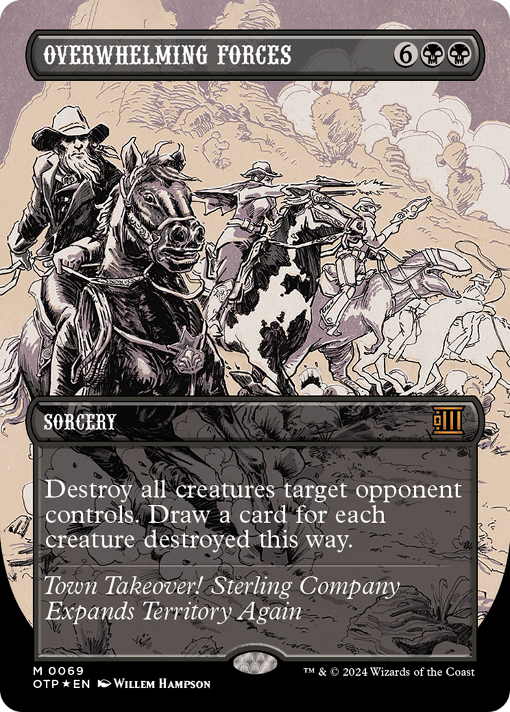 Overwhelming Forces (Textured Foil) [Outlaws of Thunder Junction: Breaking News] | Lots Moore NSW