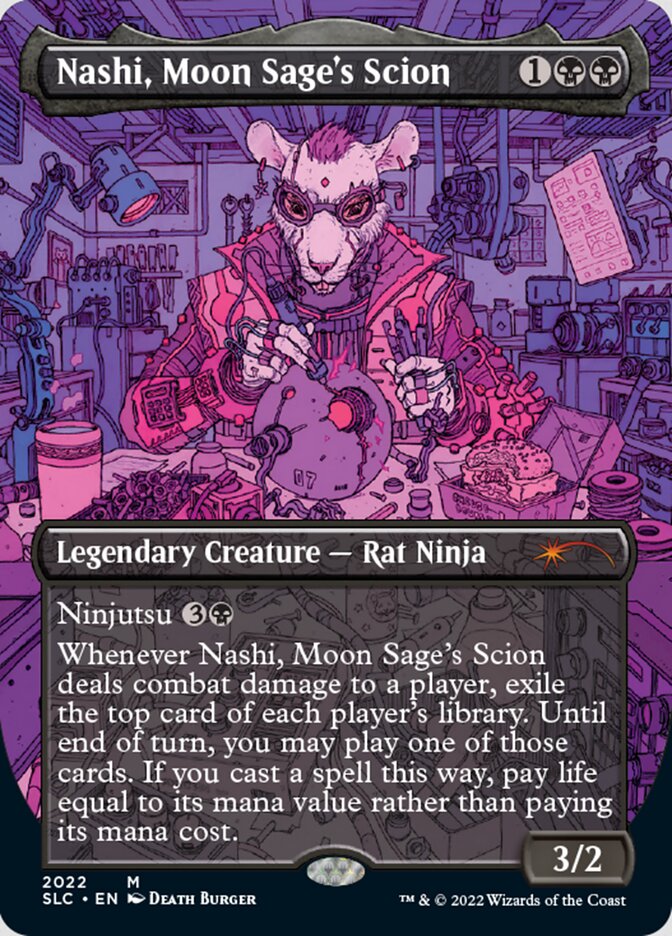 Nashi, Moon Sage's Scion (Borderless) [Secret Lair Countdown Kit] | Lots Moore NSW