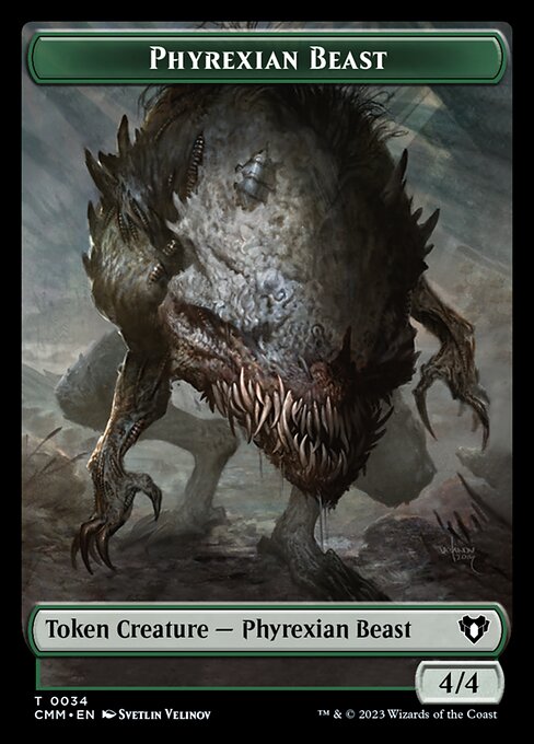 Treasure // Phyrexian Beast Double-Sided Token [Commander Masters Tokens] | Lots Moore NSW