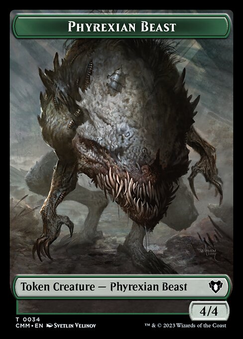 Elemental (0024) // Phyrexian Beast Double-Sided Token [Commander Masters Tokens] | Lots Moore NSW