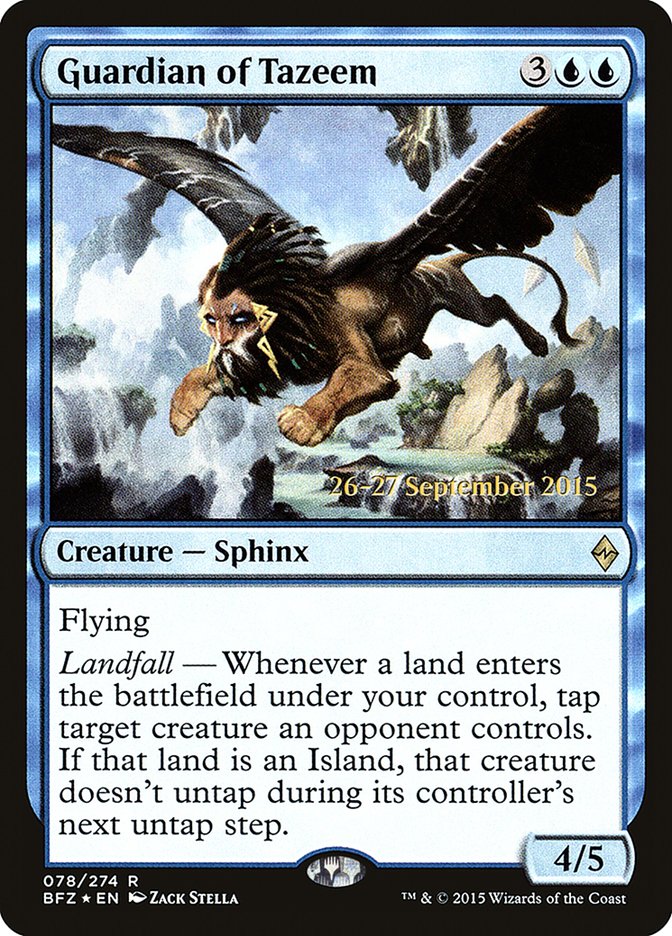 Guardian of Tazeem [Battle for Zendikar Prerelease Promos] | Lots Moore NSW