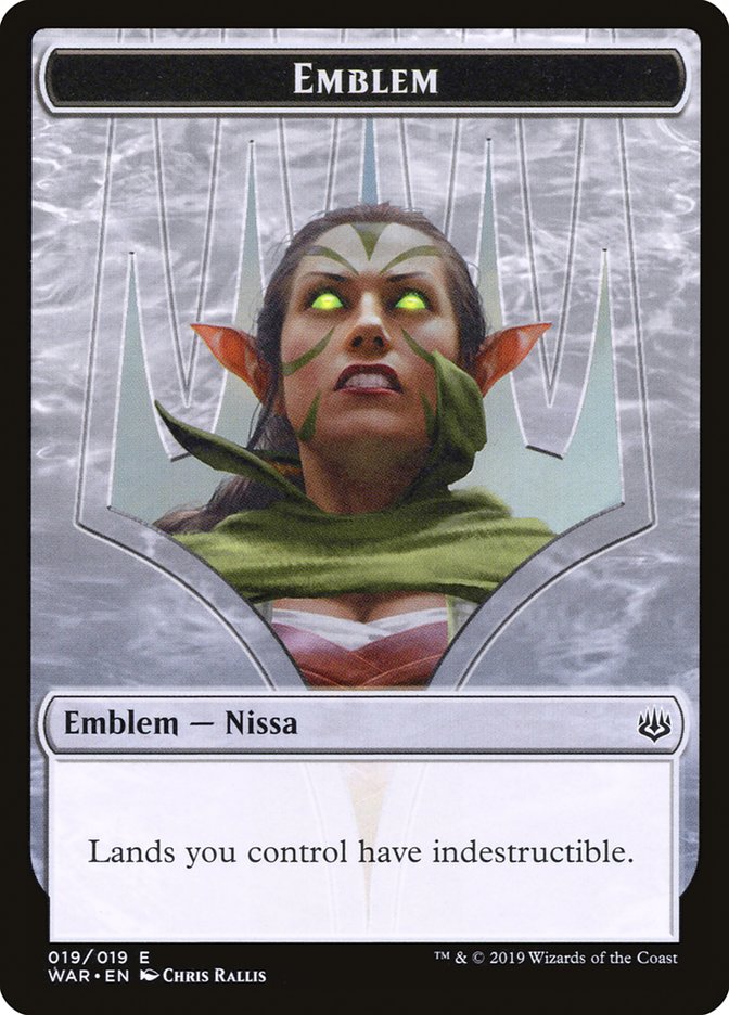 Nissa, Who Shakes the World Emblem [War of the Spark Tokens] | Lots Moore NSW