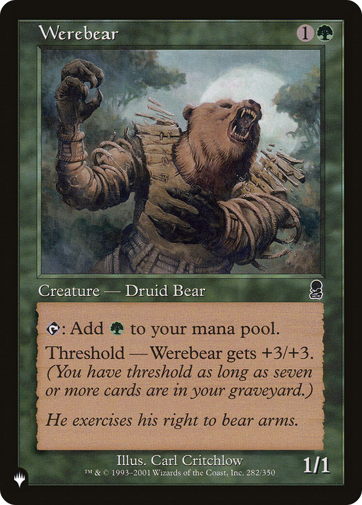 Werebear [The List Reprints] | Lots Moore NSW