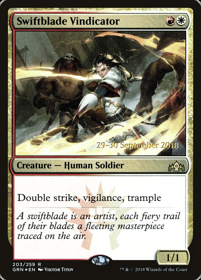 Swiftblade Vindicator [Guilds of Ravnica Prerelease Promos] | Lots Moore NSW