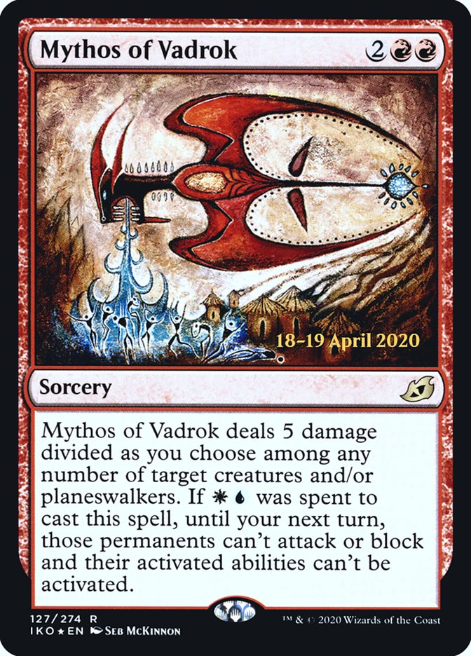 Mythos of Vadrok [Ikoria: Lair of Behemoths Prerelease Promos] | Lots Moore NSW