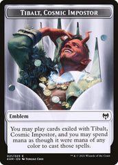 Elf Warrior // Tibalt, Cosmic Impostor Emblem Double-Sided Token [Kaldheim Tokens] | Lots Moore NSW