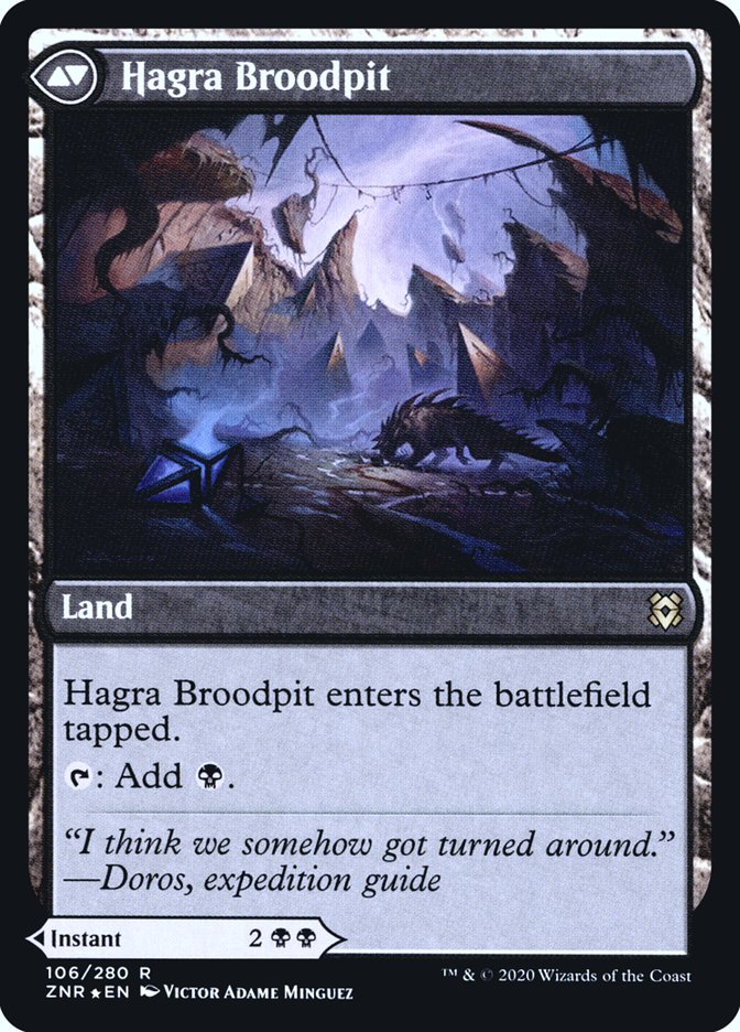 Hagra Mauling // Hagra Broodpit [Zendikar Rising Prerelease Promos] | Lots Moore NSW