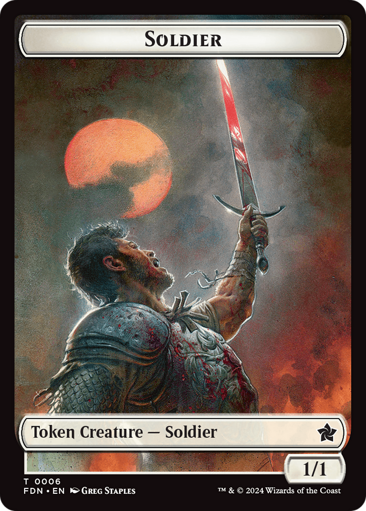 Rabbit // Soldier Double-Sided Token [Foundations Tokens] | Lots Moore NSW