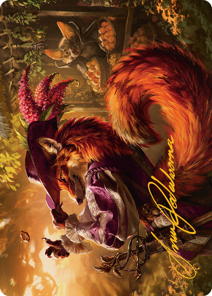 Mr. Foxglove Art Card (Gold-Stamped Signature) [Bloomburrow Art Series] | Lots Moore NSW