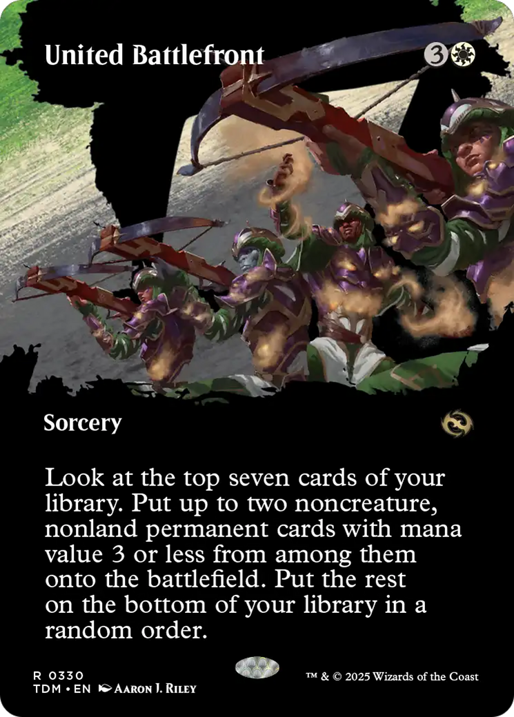 United Battlefront (Borderless) [Tarkir: Dragonstorm] | Lots Moore NSW