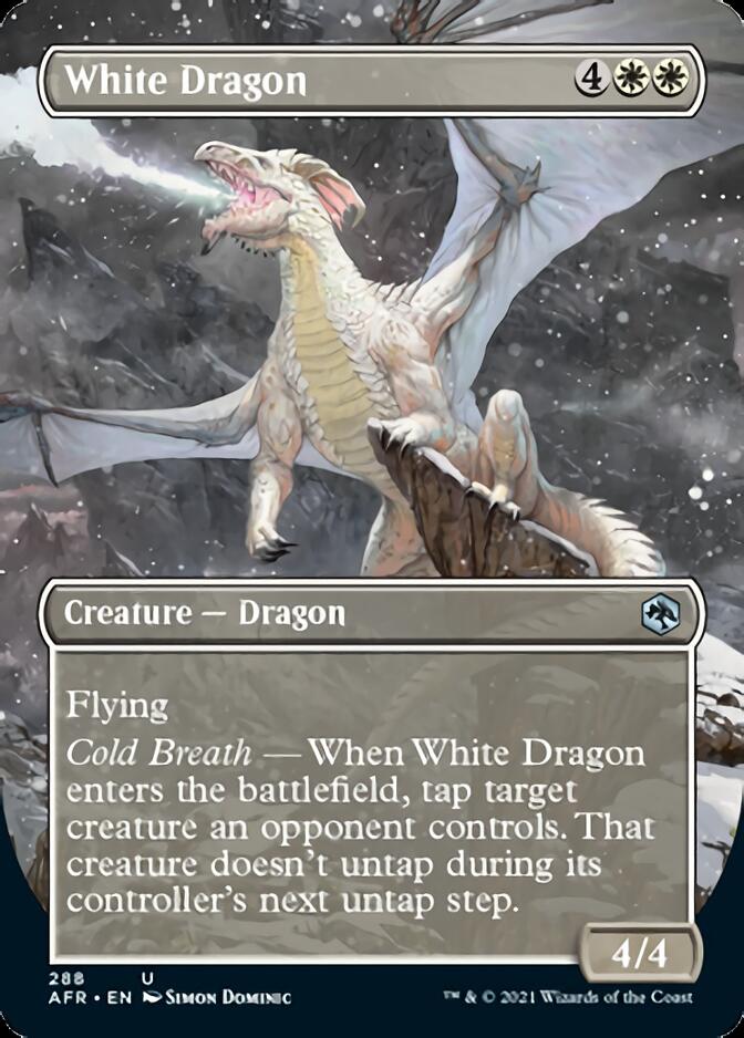 White Dragon (Borderless Alternate Art) [Dungeons & Dragons: Adventures in the Forgotten Realms] | Lots Moore NSW