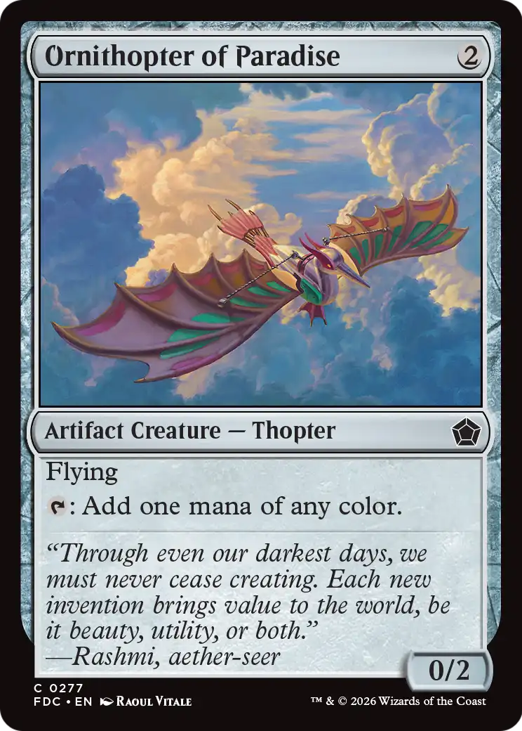 Ornithopter of Paradise [Foundations Commander] | Lots Moore NSW