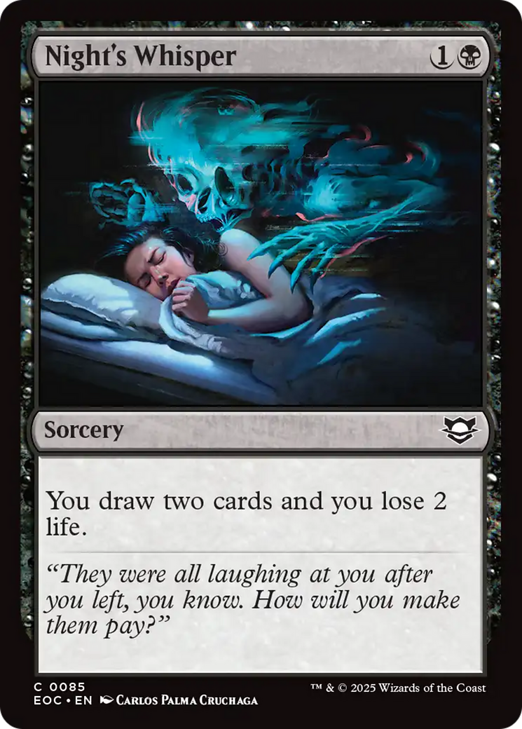 Night's Whisper [Edge of Eternities Commander] | Lots Moore NSW