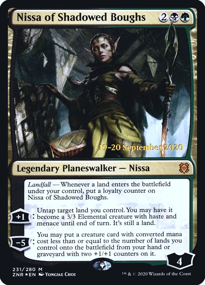 Nissa of Shadowed Boughs [Zendikar Rising Prerelease Promos] | Lots Moore NSW