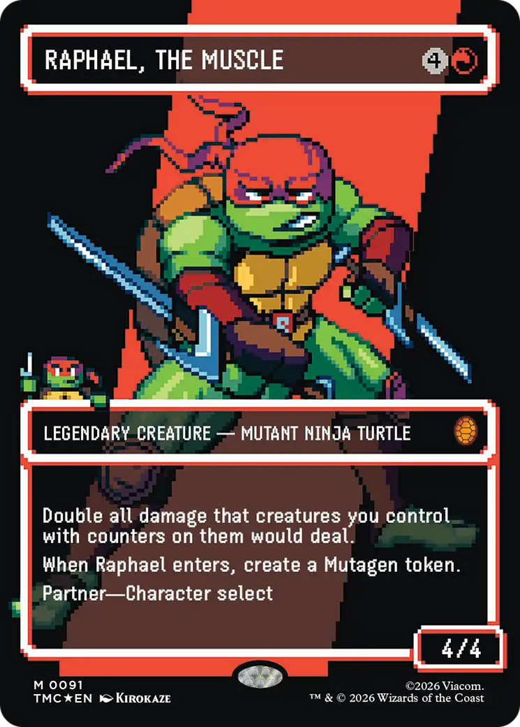 Raphael, the Muscle (0091) (Borderless) (Surge Foil) [Teenage Mutant Ninja Turtles Commander] | Lots Moore NSW