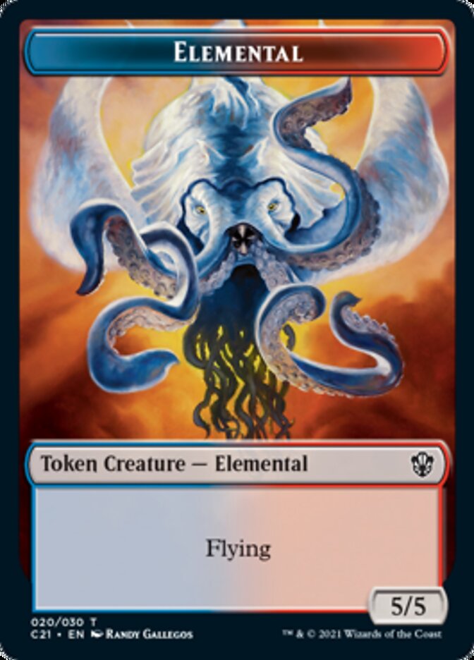 Elemental (020) // Copy Double-Sided Token [Commander 2021 Tokens] | Lots Moore NSW