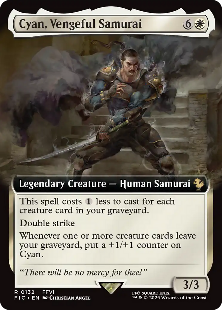 Cyan, Vengeful Samurai (Extended Art) [FINAL FANTASY Commander] | Lots Moore NSW