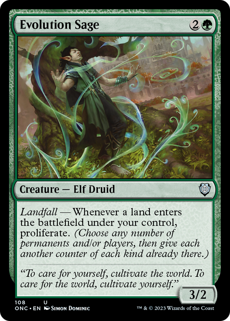 Evolution Sage [Phyrexia: All Will Be One Commander] | Lots Moore NSW