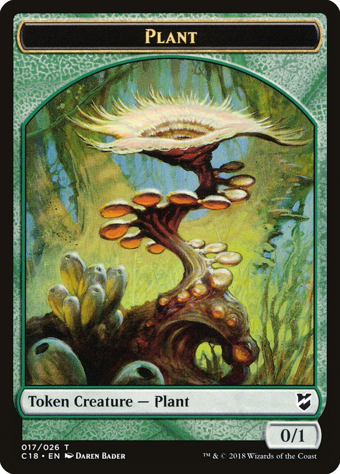 Cat Warrior // Plant Double-Sided Token [Commander 2018 Tokens] | Lots Moore NSW