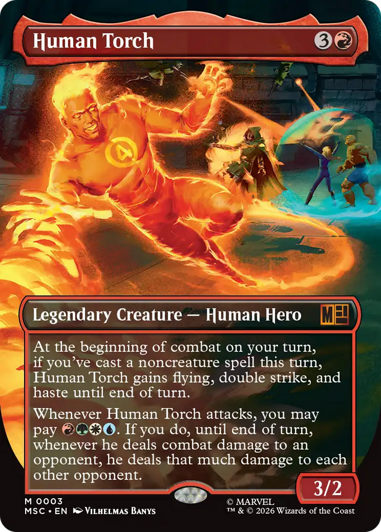 Human Torch (Borderless) [Marvel Super Heroes Commander] | Lots Moore NSW