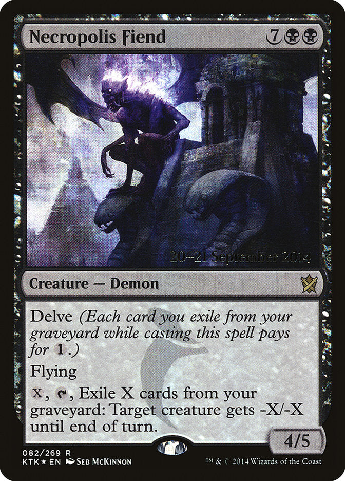 Necropolis Fiend [Khans of Tarkir Prerelease Promos] | Lots Moore NSW