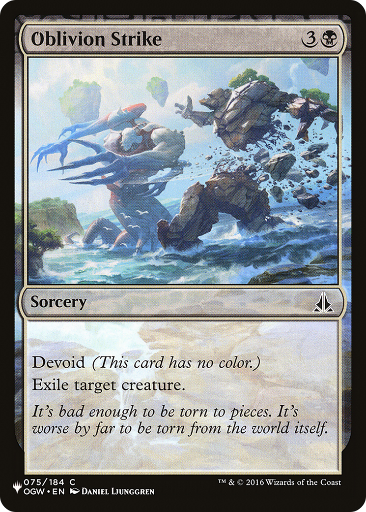 Oblivion Strike [The List] | Lots Moore NSW