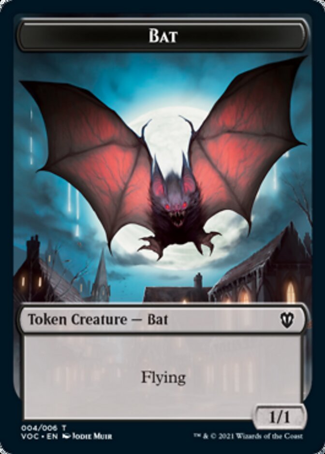 Blood // Bat Double-Sided Token [Innistrad: Crimson Vow Commander Tokens] | Lots Moore NSW
