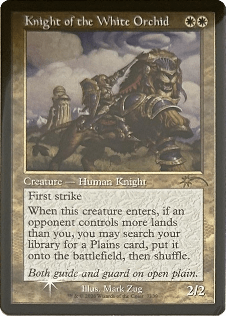Knight of the White Orchid (7139) (Retro Frame) [Secret Lair Drop Series] - Lots Moore NSW | Lots Moore NSW