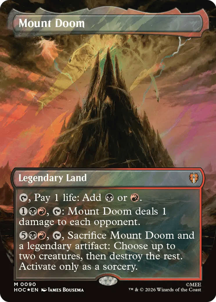 Mount Doom (Borderless) (Surge Foil) [The Hobbit: Eternal-Legal] - Lots Moore NSW | Lots Moore NSW