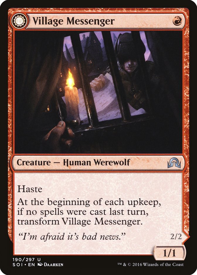 Village Messenger // Moonrise Intruder [Shadows over Innistrad] - Lots Moore NSW | Lots Moore NSW