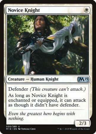 Novice Knight [Core Set 2019] | Lots Moore NSW