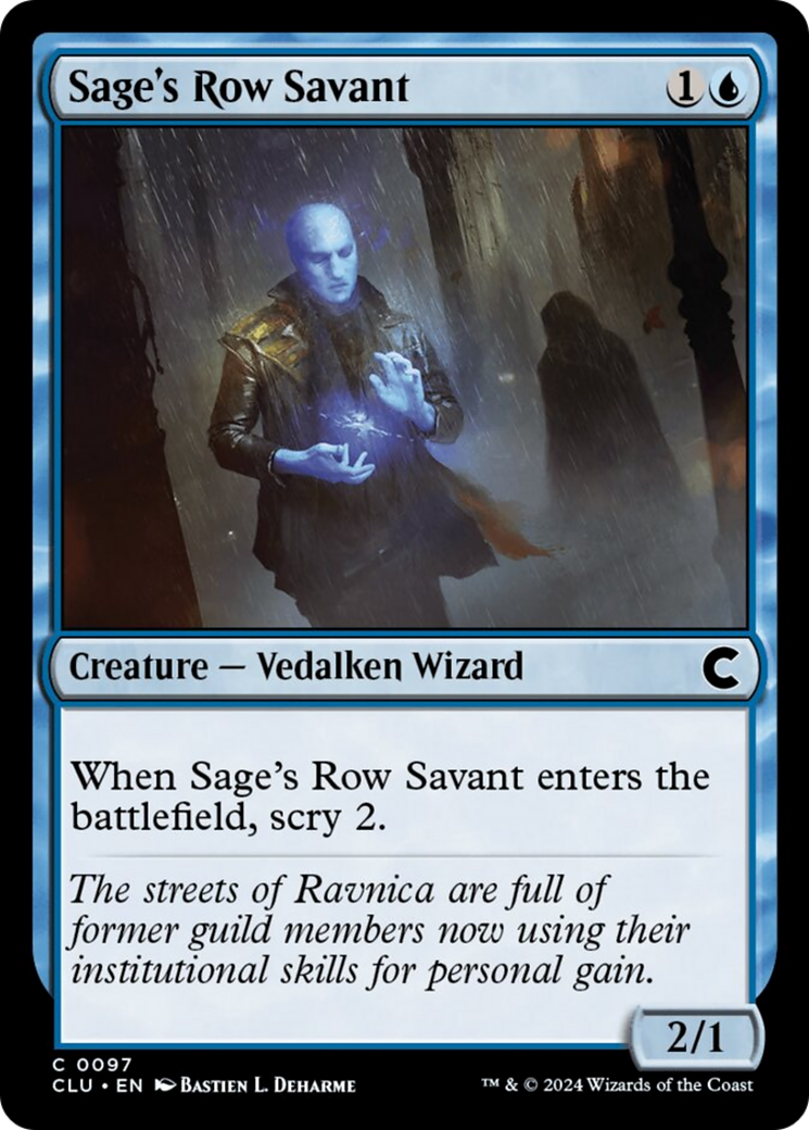 Sage's Row Savant [Ravnica: Clue Edition] | Lots Moore NSW