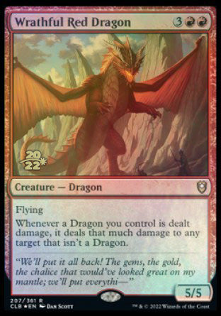 Wrathful Red Dragon [Commander Legends: Battle for Baldur's Gate Prerelease Promos] | Lots Moore NSW