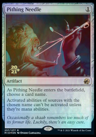 Pithing Needle [Innistrad: Midnight Hunt Prerelease Promos] | Lots Moore NSW