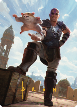 Minsc & Boo, Timeless Heroes Art Card (72) (Gold-Stamped Signature) [Commander Legends: Battle for Baldur's Gate Art Series] | Lots Moore NSW