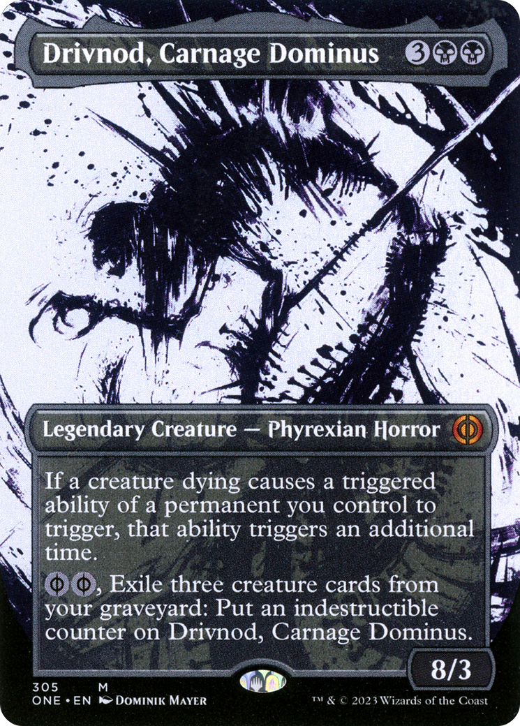 Drivnod, Carnage Dominus (Borderless Ichor) [Phyrexia: All Will Be One] | Lots Moore NSW