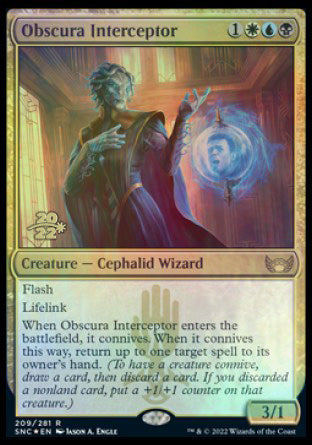 Obscura Interceptor [Streets of New Capenna Prerelease Promos] | Lots Moore NSW