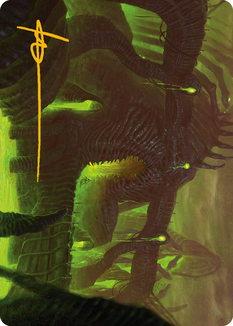 The Dross Pits Art Card (Gold-Stamped Signature) [Phyrexia: All Will Be One Art Series] | Lots Moore NSW