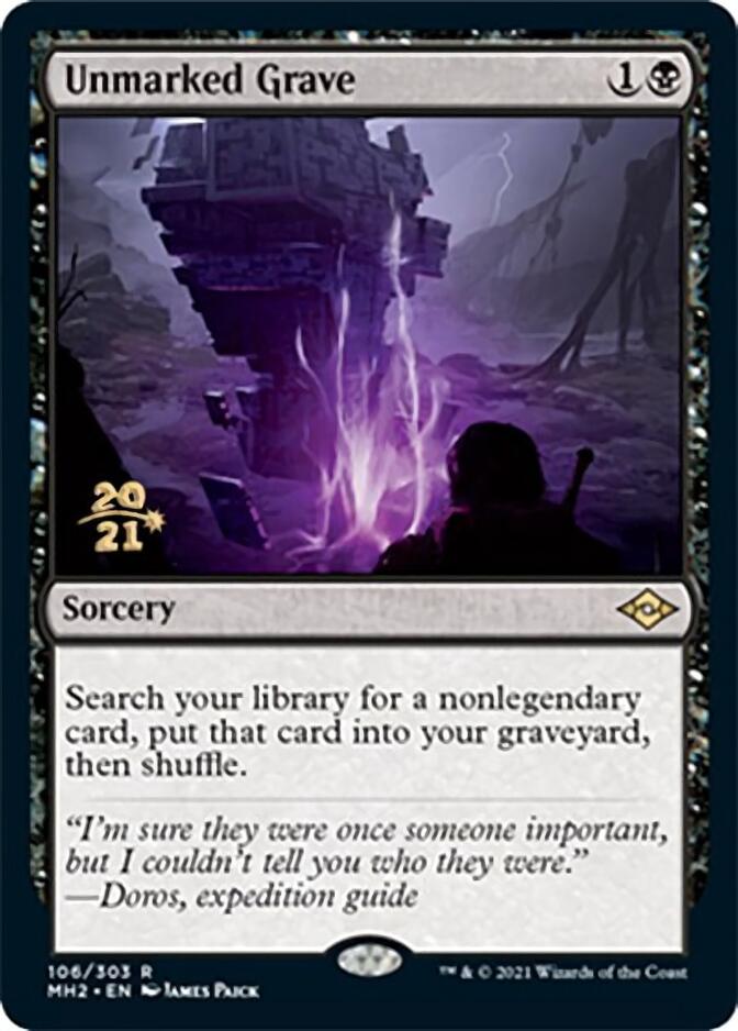 Unmarked Grave [Modern Horizons 2 Prerelease Promos] | Lots Moore NSW