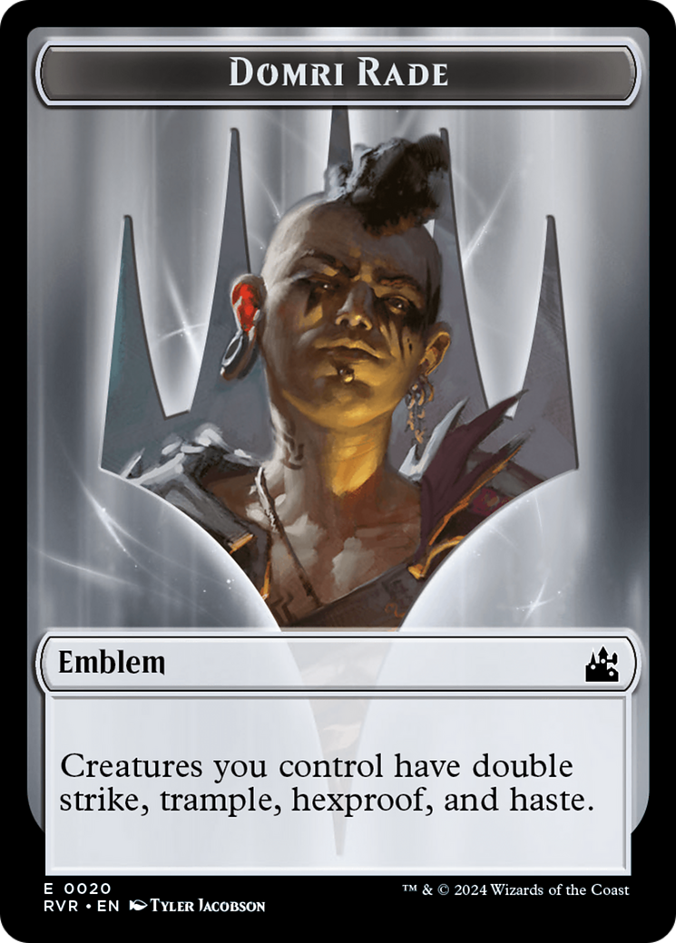 Bird // Emblem - Domri Rade Double-Sided Token [Ravnica Remastered Tokens] | Lots Moore NSW