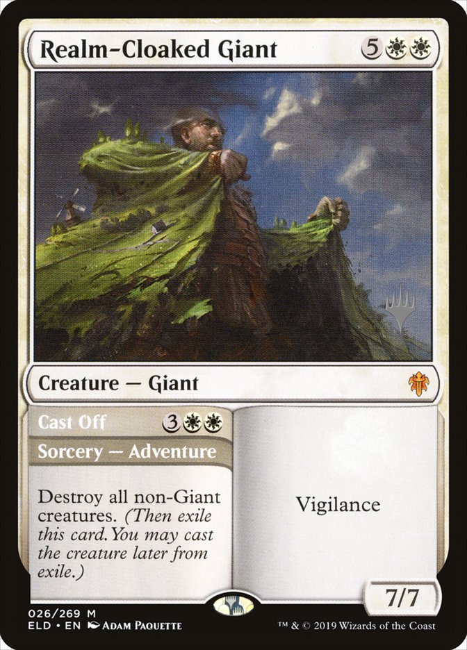 Realm-Cloaked Giant // Cast Off (Promo Pack) [Throne of Eldraine Promos] | Lots Moore NSW