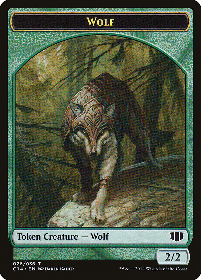 Treefolk // Wolf Double-sided Token [Commander 2014 Tokens] | Lots Moore NSW