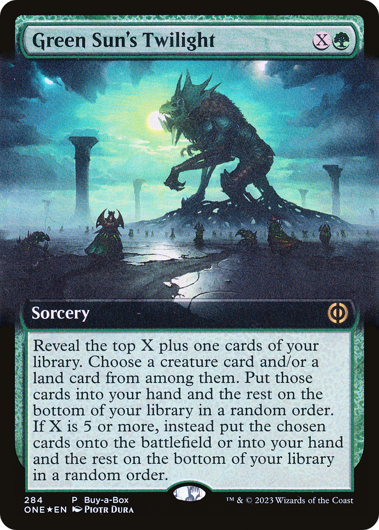 Green Sun's Twilight (Buy-A-Box) (Extended Art) [Phyrexia: All Will Be One] | Lots Moore NSW