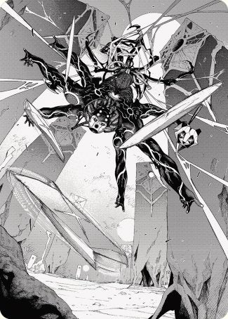 Kaito, Dancing Shadow 2 Art Card [Phyrexia: All Will Be One Art Series] | Lots Moore NSW